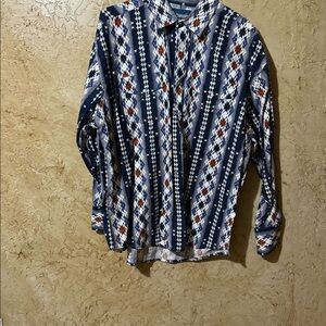 Wrangler Tribal Print Pearl Snap